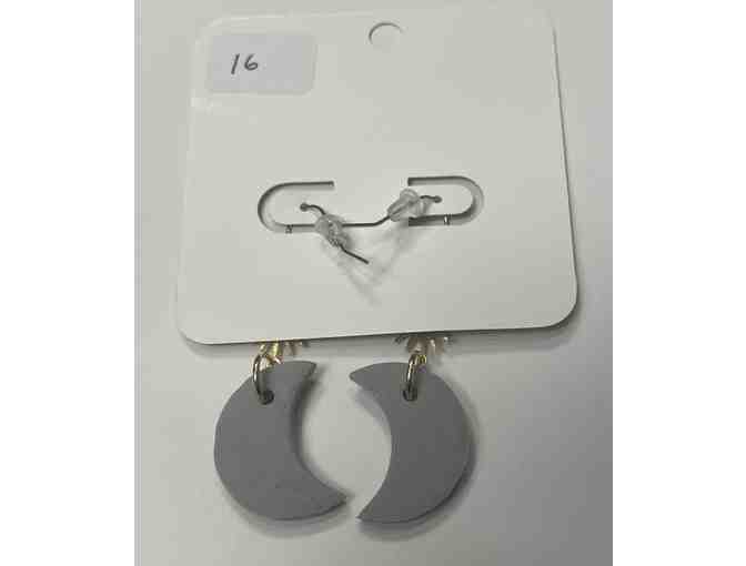 Handmade Sun and Moon Clay Earrings