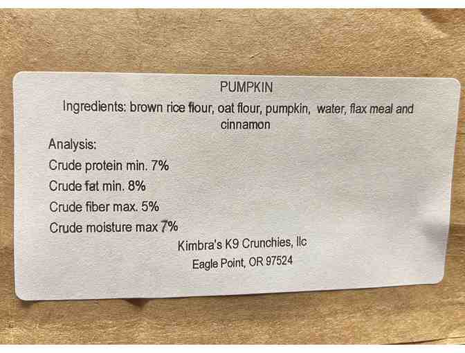 Pumpkin Dog Treats by Kimbra's K9 Crunchies