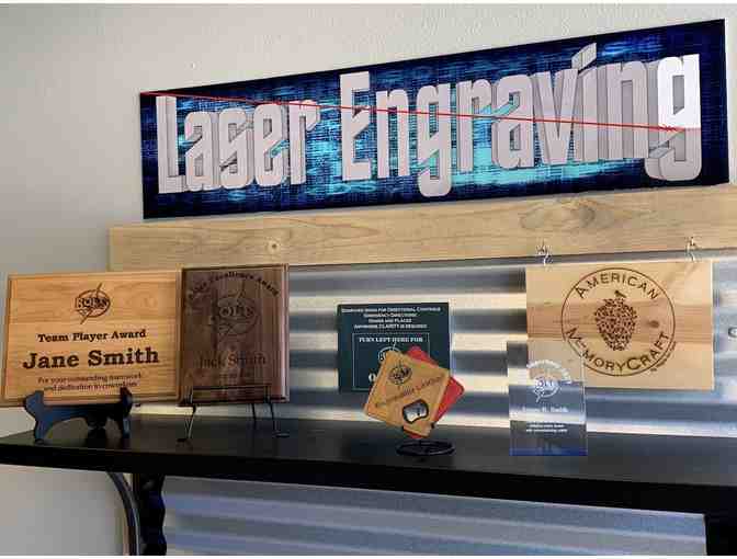 Custom Engraved Blue Water Bottle from Bolt Grafix