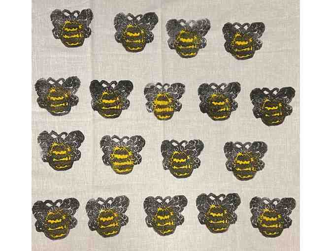 Hand-Decorated Bumblebee Dish Towel