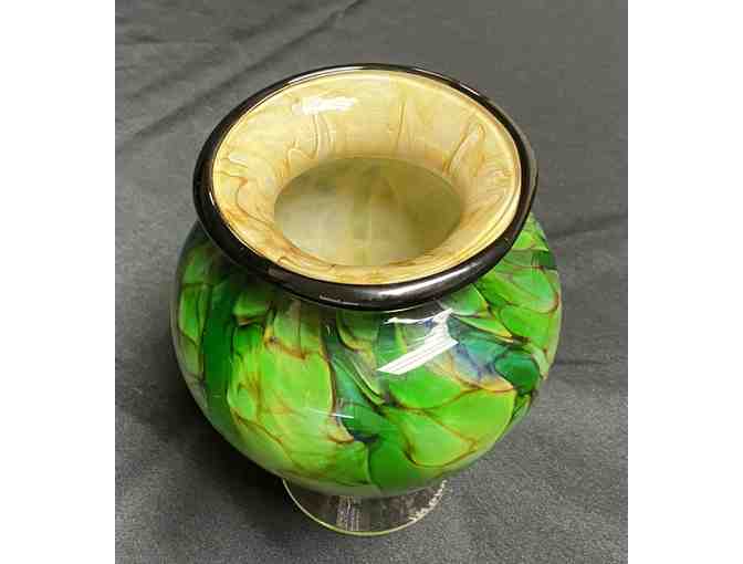 Hand Blown Emerald Glass Vase