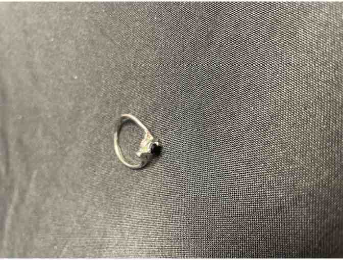 Silver Ring with Black Gem