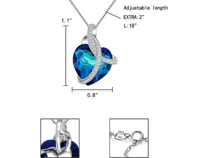 EleQueen Silver Plated Courageous Heart Necklace