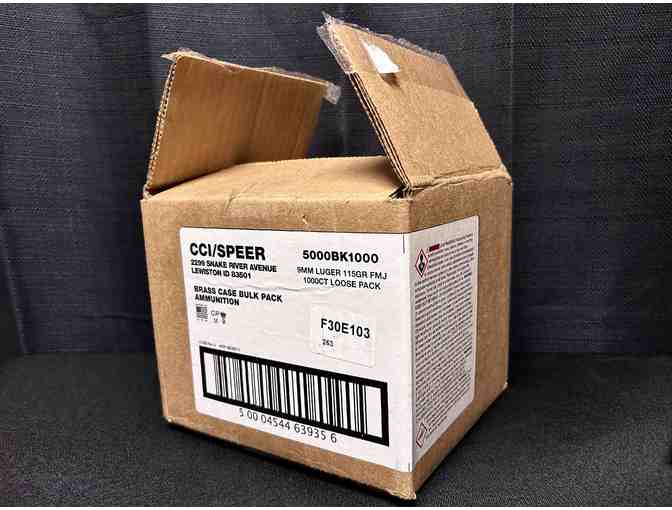 9mm Luger 115GR FMJ Brass Casing Bullets (Loose Pack)- 1000 Count from Fox Firearms