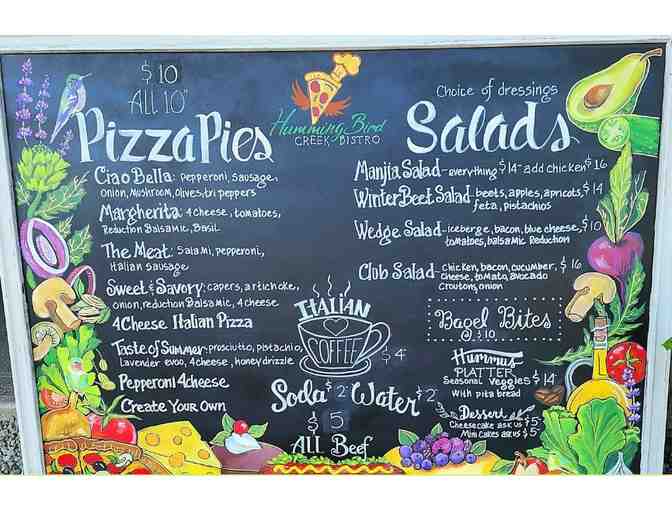 $25 Gift Certificate to Hummingbird Creek Bistro