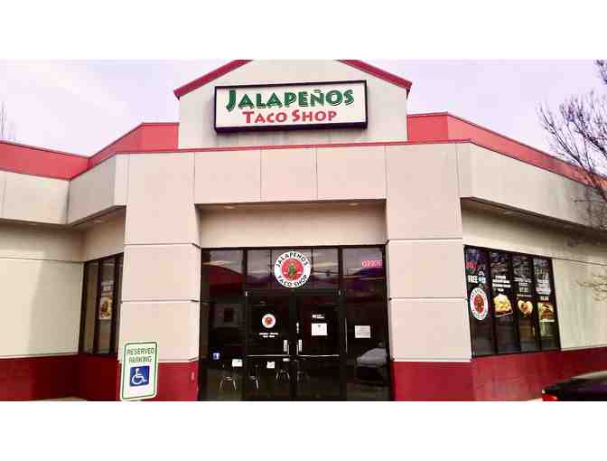 Two Gift Certificates for a Burrito and Drink from Jalapenos Taco Shop