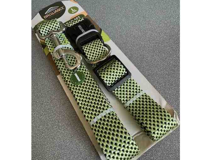 Brilliance Dog Collar and Lead Set - Large Green - Photo 1