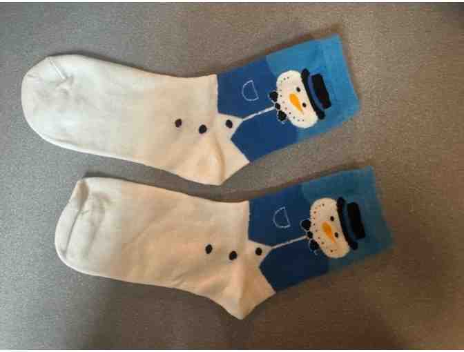 Snowman with Bow Tie Crew Socks - Photo 1