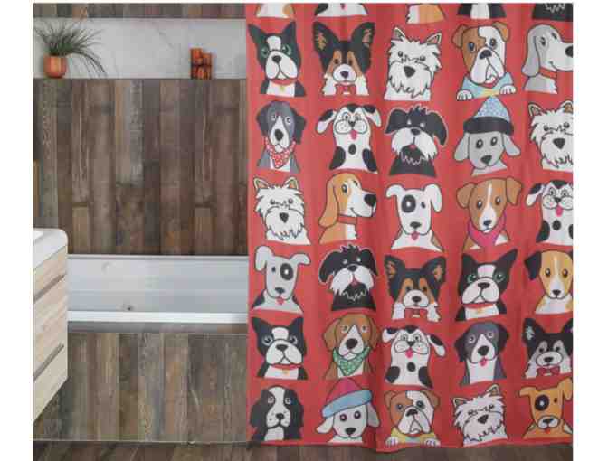 Pawsitively Perfect Shower Curtain with 12 Hooks - Photo 1