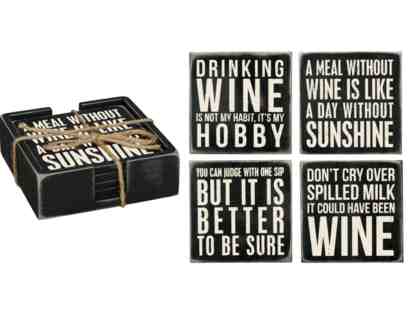 Primitives by Kathy Wine Coaster set