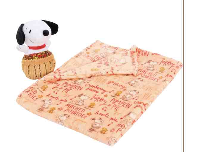 Peanuts Snoopy Fall Printed Dog Blanket and Toy Set