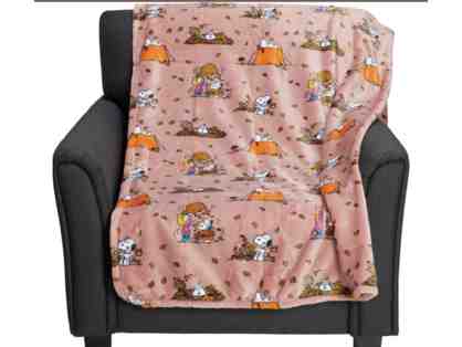 Peanuts Snoopy Fall-Leujah Camping Trip Throw Blanket