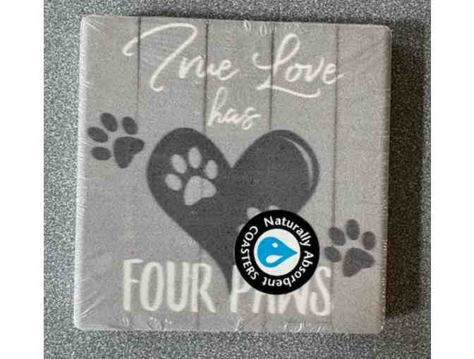True Love has Four Paws Absorbent Stone Coaster - Photo 1