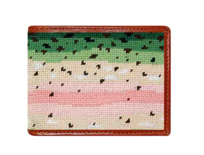 Smathers and Branson Rainbow Trout Skin Needlepoint Bi-Fold Wallet - Photo 1