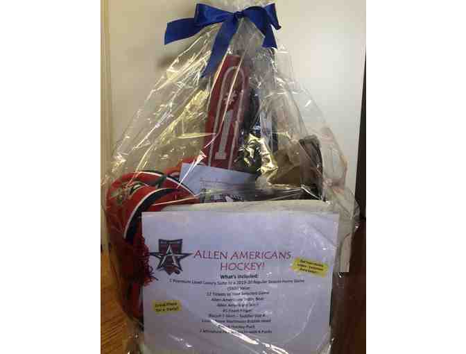 Luxury Box for 12 for Allen American Hockey Game and Gift Basket!