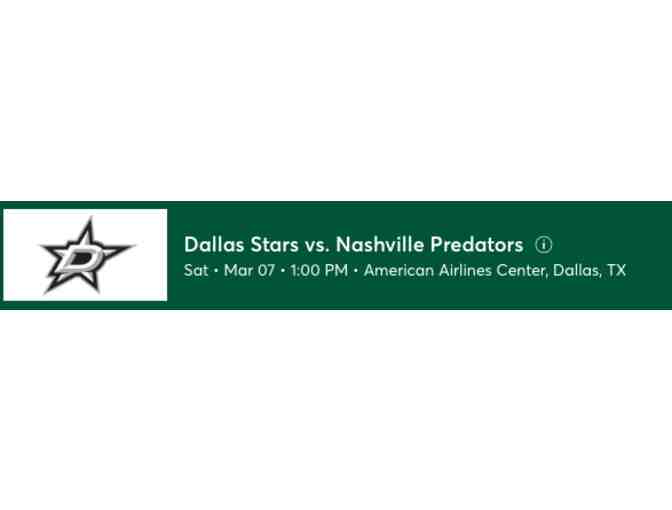 2 Tickets to the Dallas Stars vs. Nashville Predators on 3/7/20