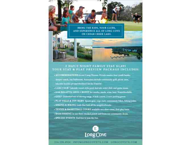 2 Night / 3 Day Stay and Play at Long Cove