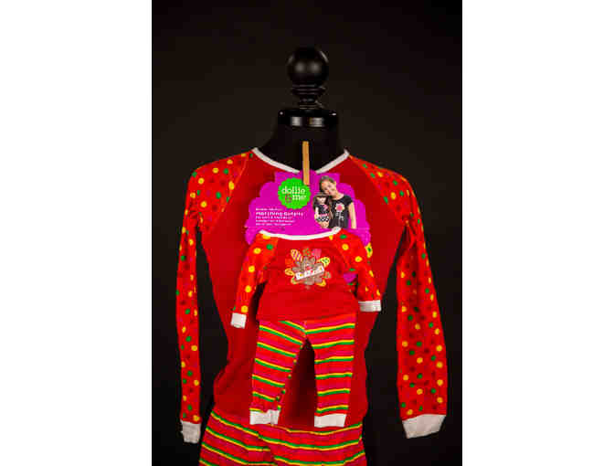 Dollie & Me 'Top Turkey' Matching Pajamas (size 14 & 18' Doll)