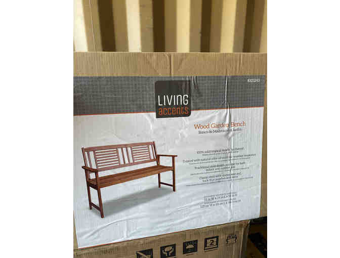 Wooden 2 Seat Bench in Acacia Wood By Living Accents