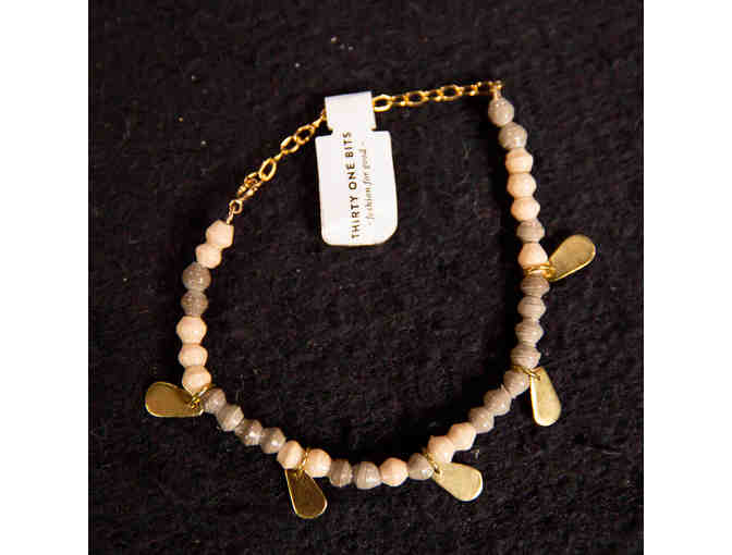 31 Bits - Sun Dream Bracelet Cream/Grey and Jetsetter Necklace