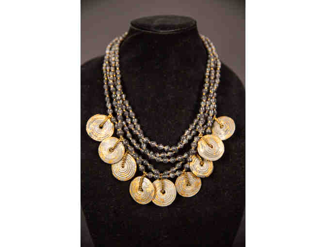 31 Bits - Tribal Medley Necklace Black/Grey/Gold