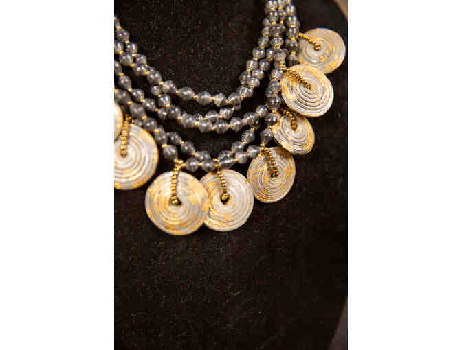 31 Bits - Tribal Medley Necklace Black/Grey/Gold