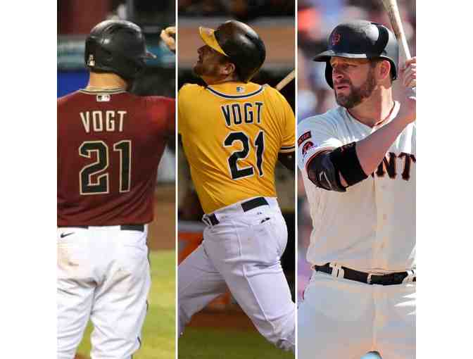 Stephen Vogt Signed Oakland A's Jersey and Signed Baseball Bat