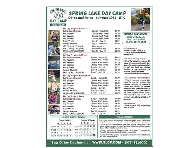 Spring Lake Day Camp Leadership Training - $500 Off for Rising 10th Graders