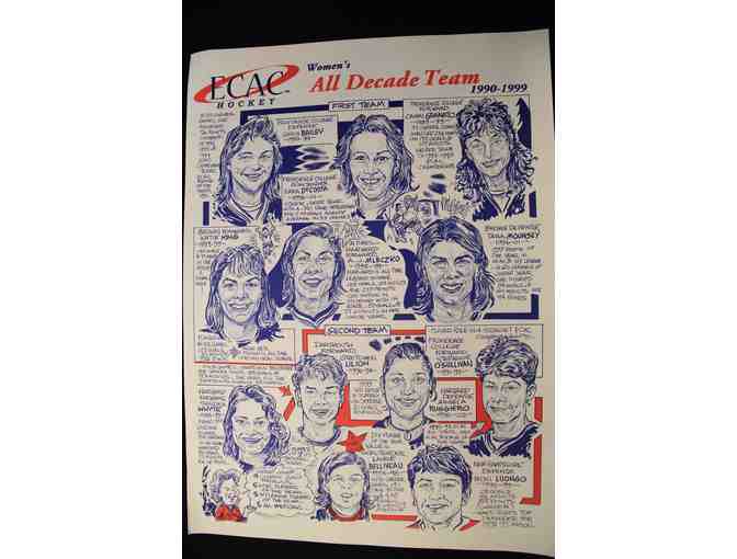 1990-99 ECAC Hockey Women's All-Decade Team Caricature