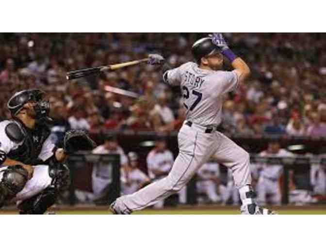 Trevor Story Signed Baseball Bat