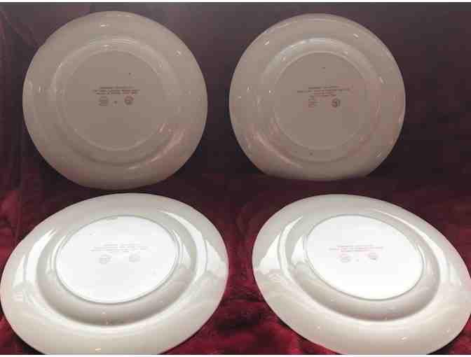 Complete Set of Crimson and White Wedgwood Harvard Plates