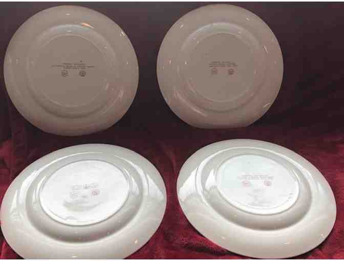 Complete Set of Crimson and White Wedgwood Harvard Plates