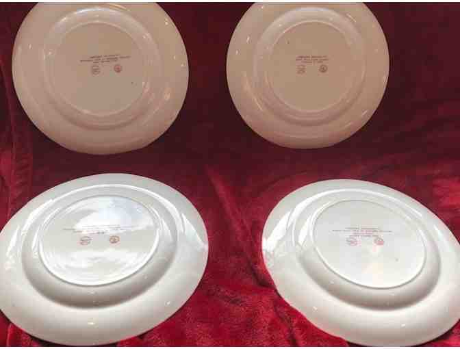 Complete Set of Crimson and White Wedgwood Harvard Plates