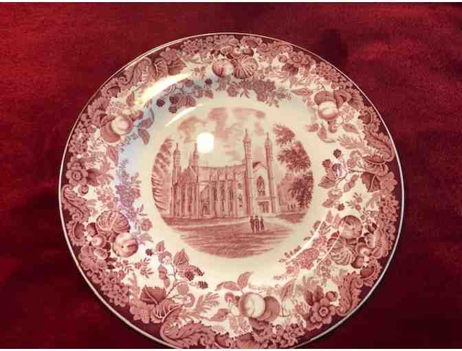 Complete Set of Crimson and White Wedgwood Harvard Plates