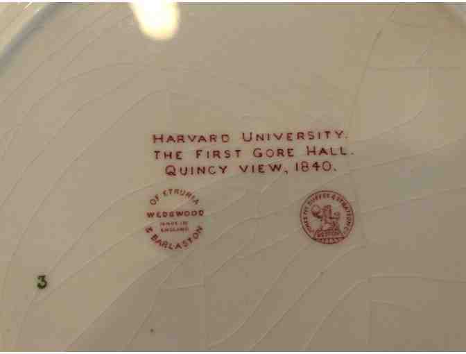 Complete Set of Crimson and White Wedgwood Harvard Plates