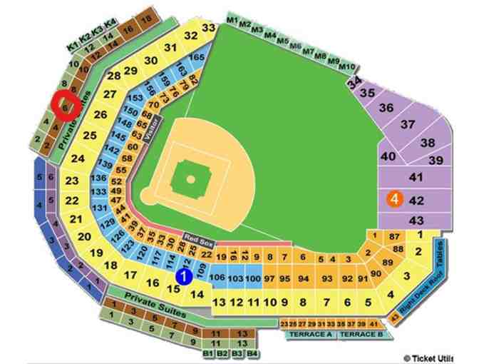 May 2 Boston Red Sox vs Twins - 4 Tickets - Aura Pavilion 2