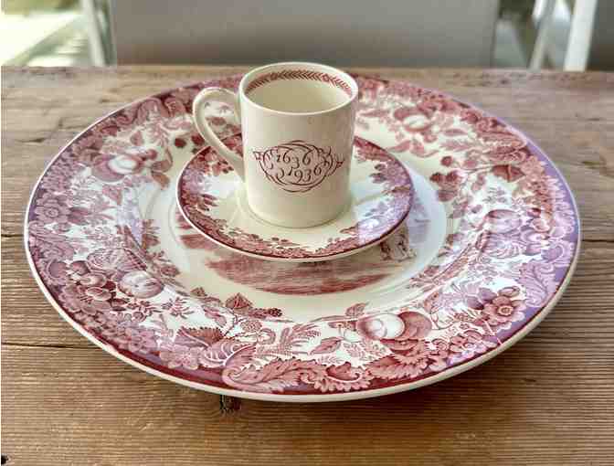 Harvard Wedgwood china set celebrating the tercentenary