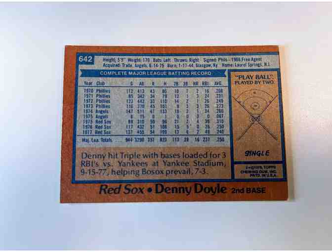 Red Sox 1970s Fan Favorite Baseball Cards - Denny Doyle, Rick Burleson, Bernie Carbo