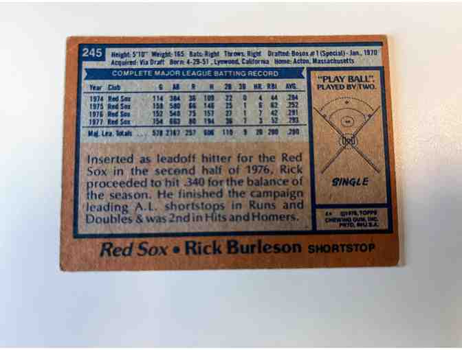Red Sox 1970s Fan Favorite Baseball Cards - Denny Doyle, Rick Burleson, Bernie Carbo