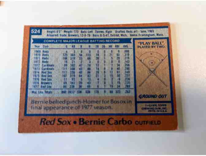 Red Sox 1970s Fan Favorite Baseball Cards - Denny Doyle, Rick Burleson, Bernie Carbo