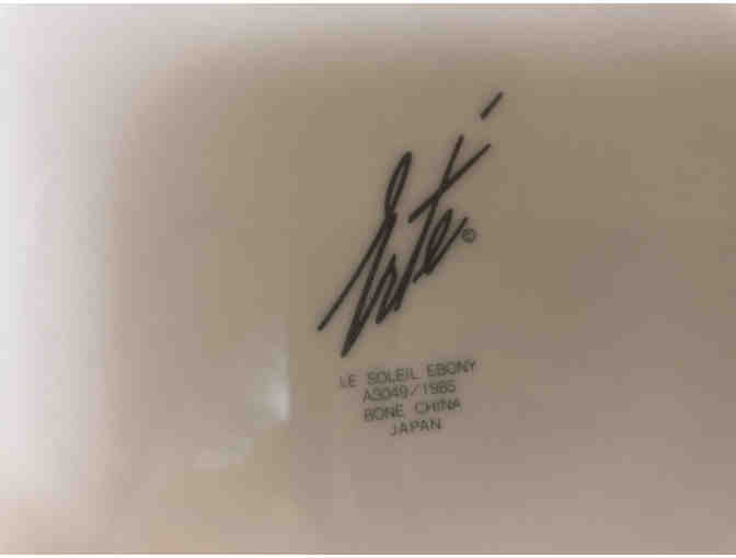 Erte China Charger Art Plate: Le Soleil Ebony