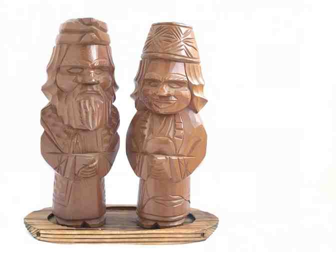 Standing Hand Carved Collectible Ainu Figurines