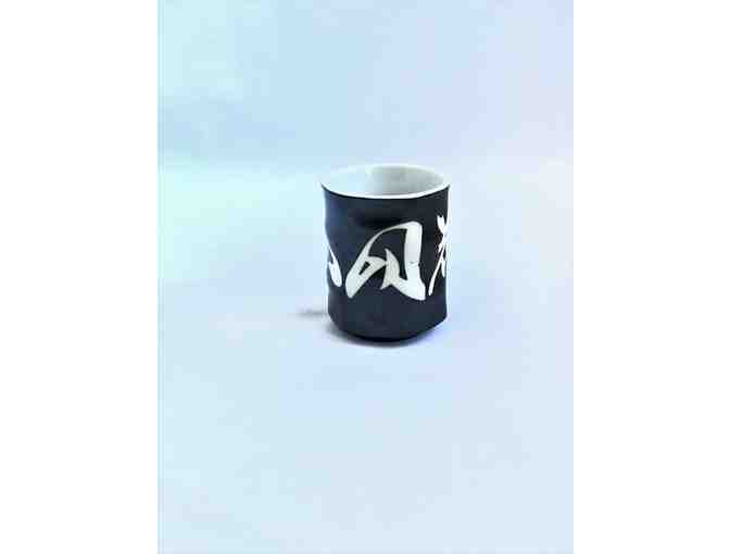 Metallic Mug with White Writing