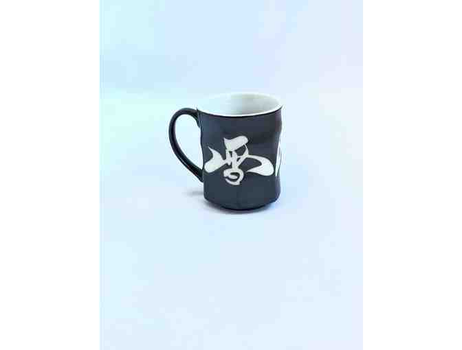 Metallic Mug with White Writing