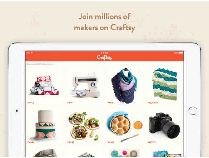 Craftsy: Five Online Class Passes