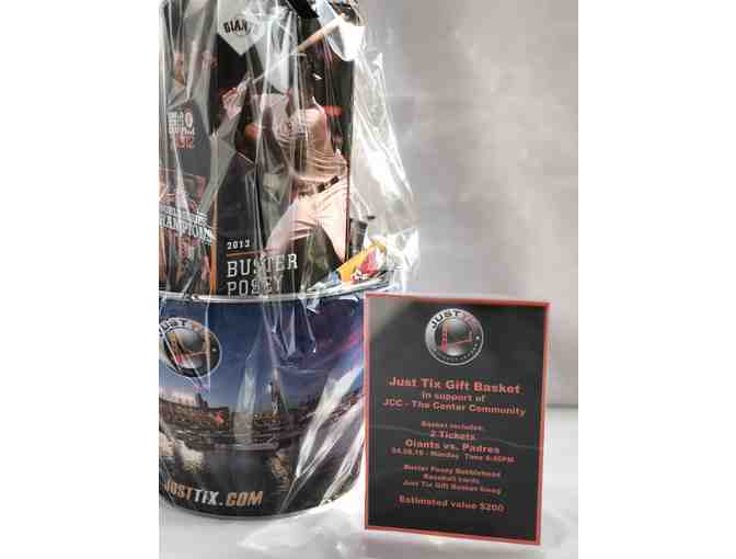 Just Tix: SF Giants Themed Gift Basket with Giants Tickets vs. SD Padres 4/08 Game