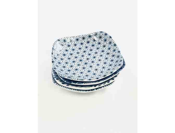 Small Blue Patterned Dishes (Set of 4)