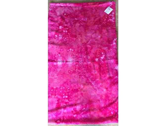 Rayon Infinity Scarf Hand-Dyed with Pink/Orange colors