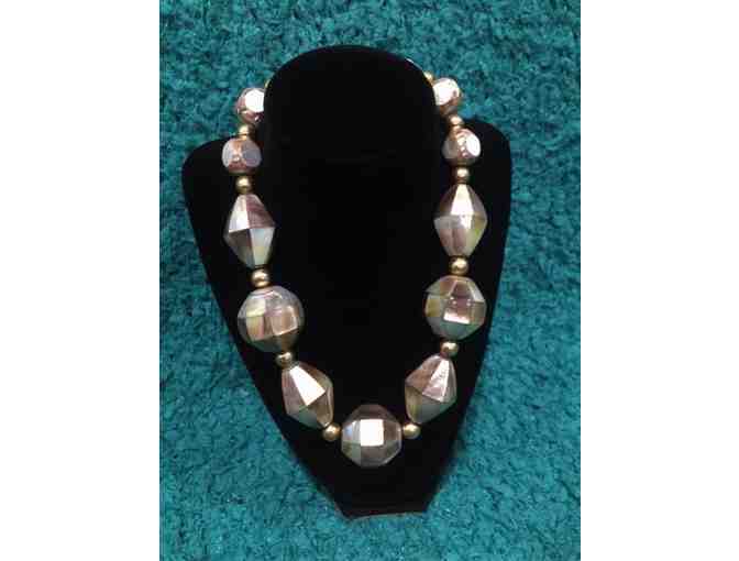Faceted Mother-of-Pearl necklace