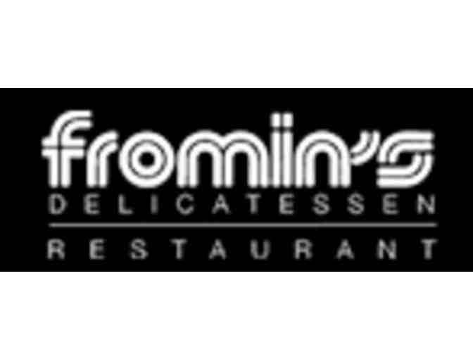 Dinner for 2 at Fromin's Deli in Santa Monica, CA